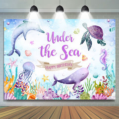 Lofaris Under The Sea Marine Organism Birthady Backdrop