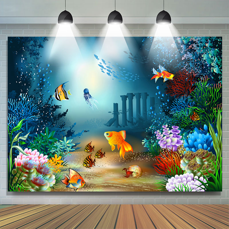 Lofaris Under The Sea Theme Birthday Party Backdrop For Kids