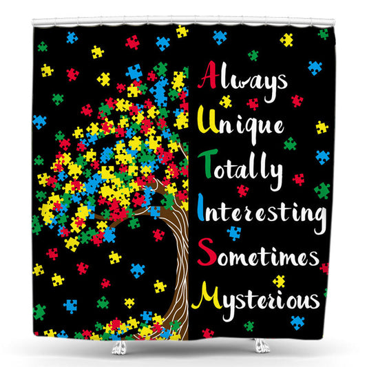 Lofaris Unique Interesting Mysterious Puzzles Shower Curtain