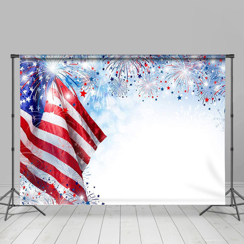 Lofaris USA Flag Sparks Bokeh Backdrop For Independence Day
