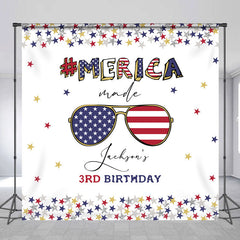 Lofaris Usa Flag Sunglasses Custom 3rd Birthday Backdrop