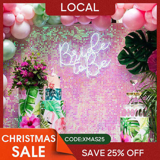 (7 Day Delivery) Gradient Pink Shimmer Wall Panels | Wedding Event Party Decorations