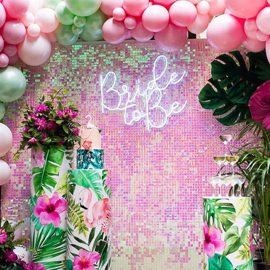 (7 Day Delivery) Gradient Pink Shimmer Wall Panels | Wedding Event Party Decorations