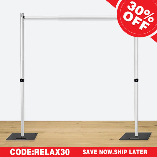 (7 Day Delivery) Heavy Duty Adjustable Aluminum Backdrop Stand for Event