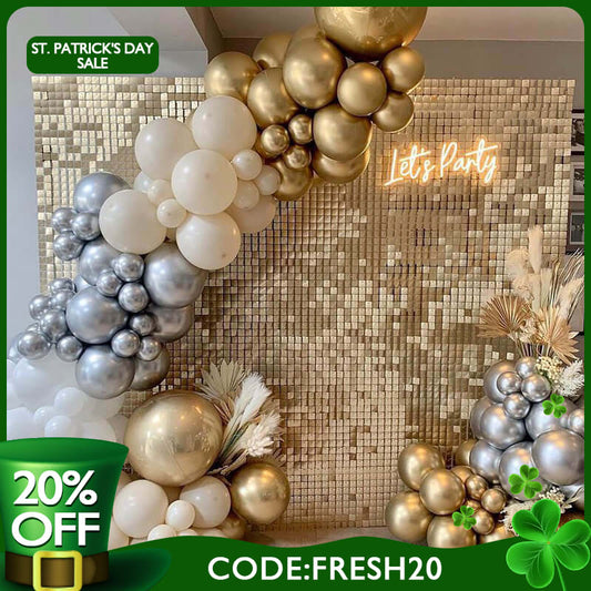 (7 Day Delivery) Light Matte Gold Shimmer Wall Panels | Wedding Event Party Decorations