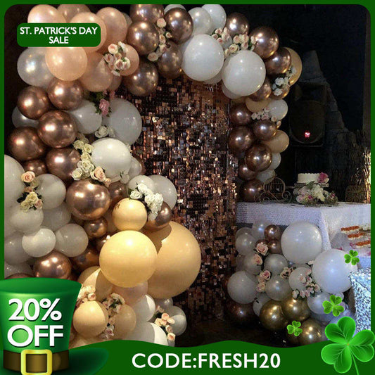 (7 Day Delivery) Rose Gold Shimmer Wall Panels Sequins Backdrop Banner