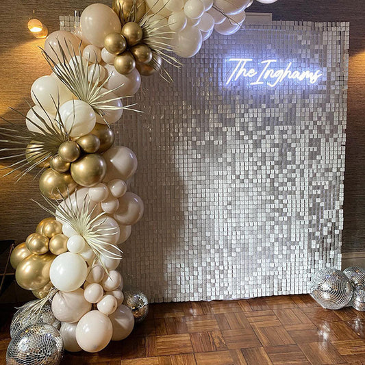 (7 Day Delivery) White Shimmer Wall Panels | Wedding Event Party Decorations