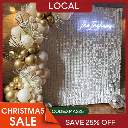 (7 Day Delivery) White Shimmer Wall Panels | Wedding Event Party Decorations