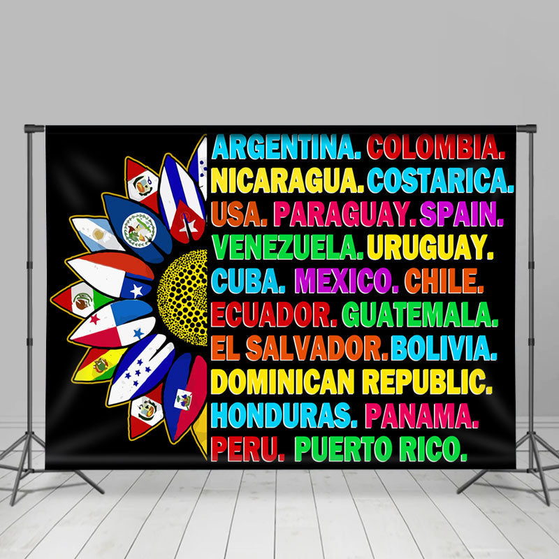Hispanic Backdrop Varient Countries Hispanic Heritage Month Backdrop - Lofaris