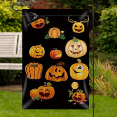 Lofaris Varient Halloween Pumpkin Black Waterproof Yard Flag