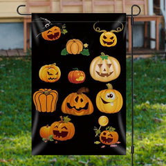 Lofaris Varient Halloween Pumpkin Black Waterproof Yard Flag