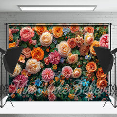 Lofaris Various Flowers Fine Art Backdrop For Photo Studio