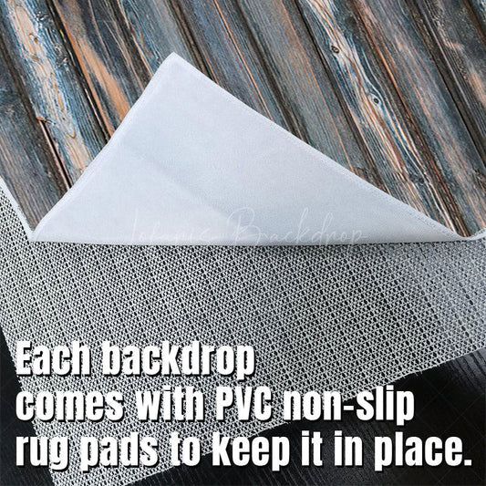 Lofaris Vintage Blue Vertical Wood Photo Floor Backdrop