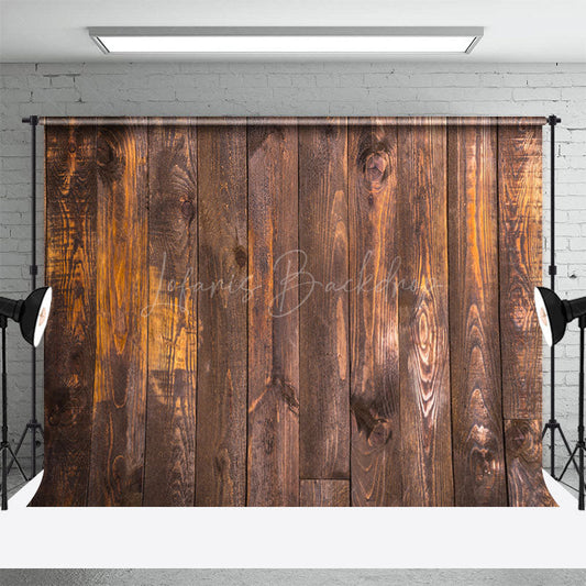 Lofaris Vintage Brown Vertical Wood Grain Party Bakcdrop