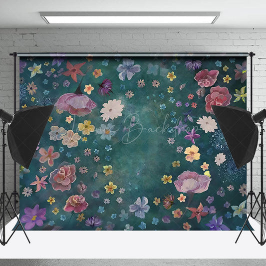 Lofaris Vintage Colorful Floral Painting Backdrop For Photo