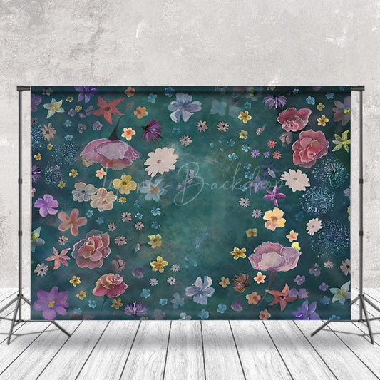 Lofaris Vintage Colorful Floral Painting Backdrop For Photo