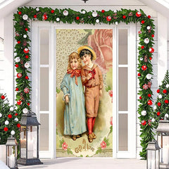 Lofaris Vintage Gift Of Love Couple Valentines Door Cover