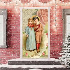 Lofaris Vintage Gift Of Love Couple Valentines Door Cover