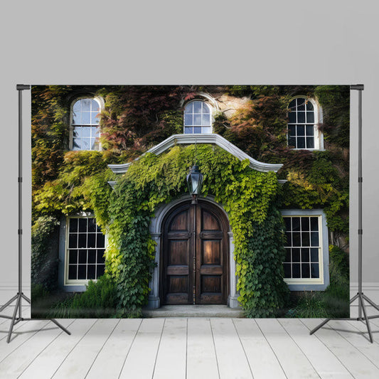 Lofaris Vintage Green Ivy Villa Window Outdoor Backdrop