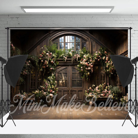 Lofaris Vintage House Floral Birthday Cake Smash Backdrop