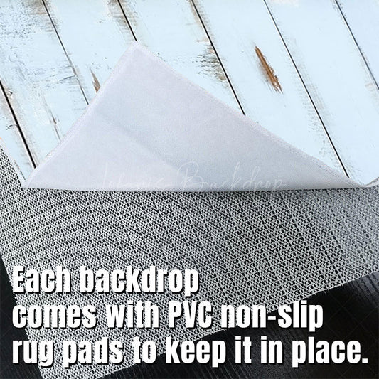 Lofaris Vintage Light Blue Vertical Stripe Wood Floor Mat