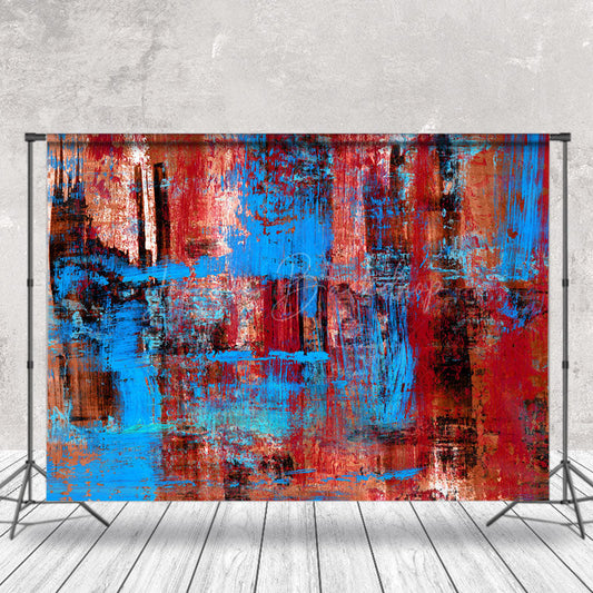 Lofaris Vintage Red Blue Abstract Graffiti Photo Backdrop