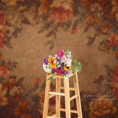 Lofaris Vintage Red Floral Fine Art Portrait Photo Backdrop