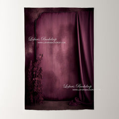 Lofaris Vintage Rouge Texture Curtain Photography Backdrop