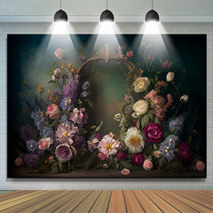 Lofaris Vintage Wall Elegant Floral Photoshoot Backdrop
