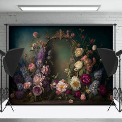 Lofaris Vintage Wall Elegant Floral Photoshoot Backdrop