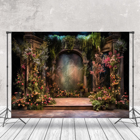 Lofaris Vintage Wall Natural Plant Floral Photo Backdrop