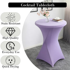 Lofaris Violet Spandex Stretch Cocktail Banquet Tablecloths
