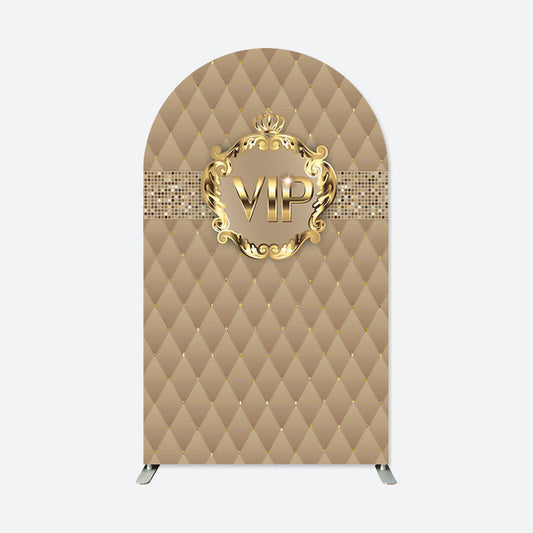 Lofaris Vip Gold Birthday Party Double Sided Arch Backdrop