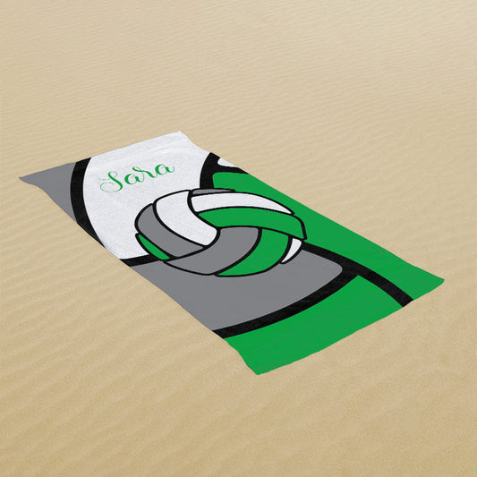 Lofaris Volleyball Custom Name Beach Towel for Kids