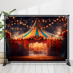 Lofaris Warm Light Huge Circus Tent Night Birthday Backdrop