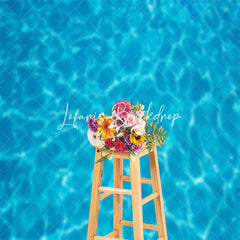 Lofaris Water Ripples Swimming Pool Summer Photo Backdrop