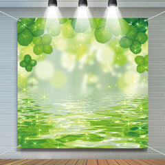 Lofaris Water Surface Clovers Bokeh St Patricks Day Backdrop