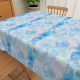Load image into Gallery viewer, Lofaris Watercolor Abstract Pattern Glitter Blue Tablecloth