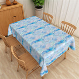 Load image into Gallery viewer, Lofaris Watercolor Abstract Pattern Glitter Blue Tablecloth
