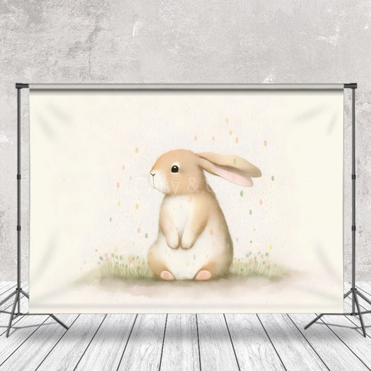 Lofaris Watercolor Easter Bunny Backdrop For Mini Session