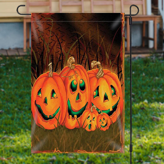 Lofaris Waterproof Grass Pumpkins Yard Flag For Halloween Decor