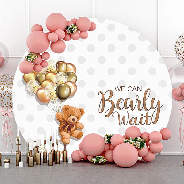 Lofaris Honey on The Way Bee Baby Shower Round Backdrop | Baby Shower Arch Backdrop | Customized Backdrop for Baby Shower | Baby Shower Backdrop Ideas