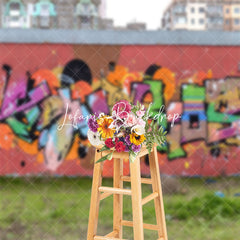 Lofaris Weeds Lawn Abstract Graffiti Wall Photo Backdrop