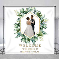 Lofaris Welcome To The Wedding Leaf Custom Photo Backdrop