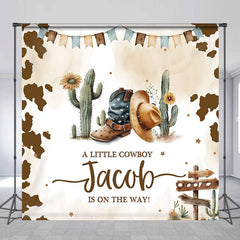 Lofaris Western Cowboy Cactus Custom Baby Shower Backdrop