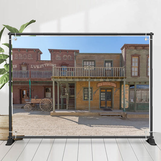 Lofaris Western Vintage Wooden House Architecture Backdrop