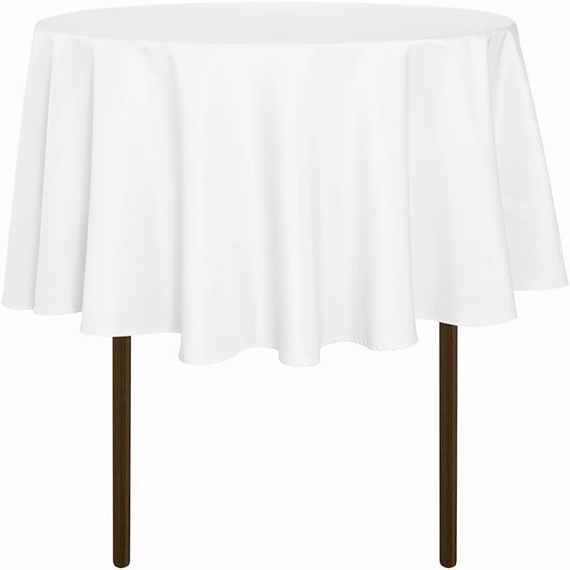 Lofaris White 290 GSM Waterproof Polyester Round Tablecloth