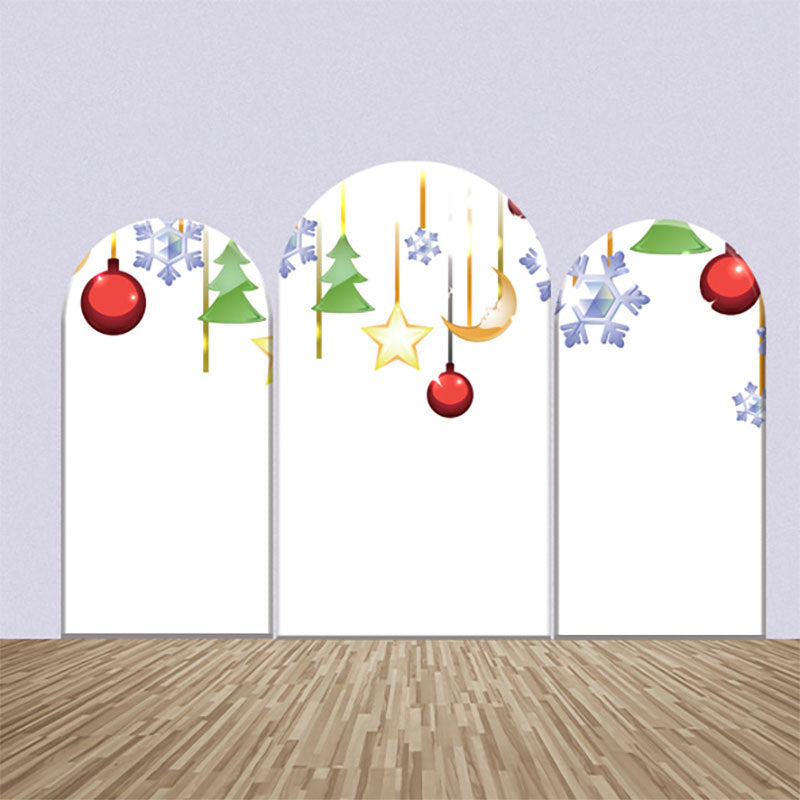 Lofaris White Ball Decorations Christmas Arch Backdrop Kit