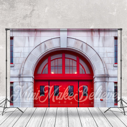 Lofaris White Brick Wall Red Door Backdrop For Photograph