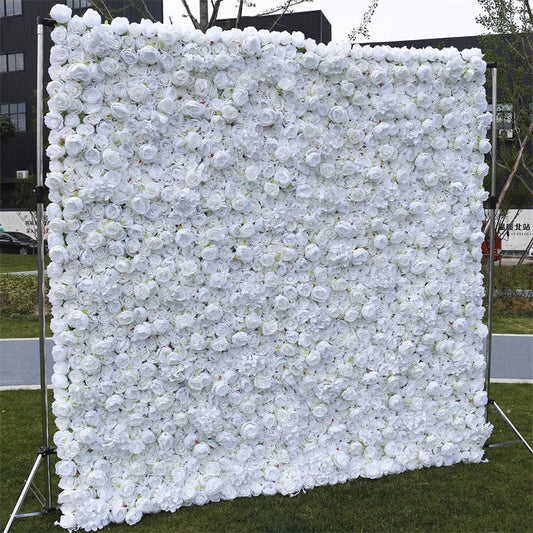 Lofaris White Faux Flower Wall Panels For Wedding Decoration